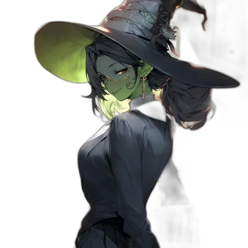 hat, staff, mask, creature transparent PNG cut-out