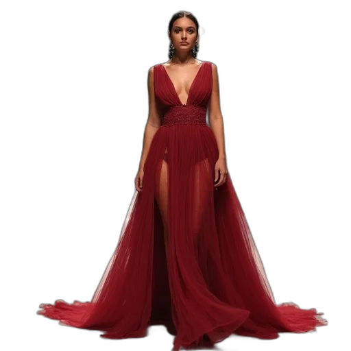 dress, red, aila, khan transparent PNG cut-out