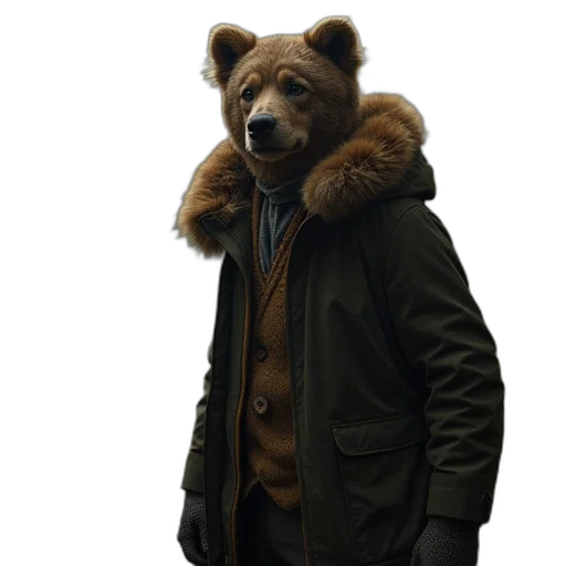 jacket, animal, staff, concept art transparent PNG cut-out