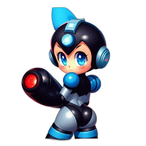 robot, weapon, staff, 3d render transparent PNG cut-out
