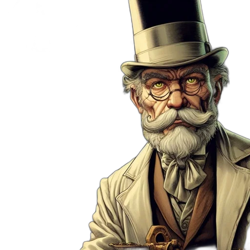 hat, comic book art, concept art, fantasy art transparent PNG cut-out