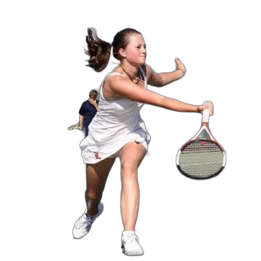 staff, woman, white, tennis transparent PNG cut-out