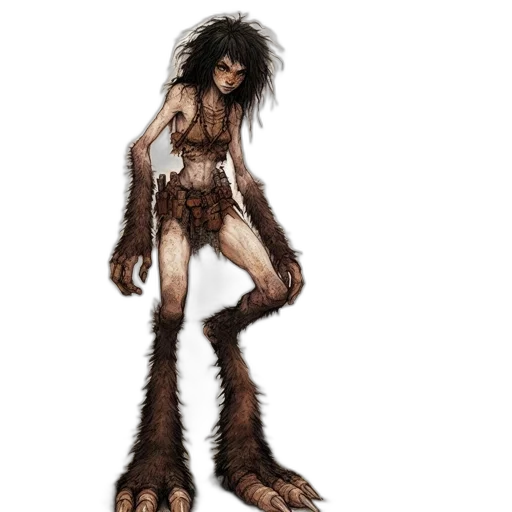 creature, animal, hair, staff transparent PNG cut-out