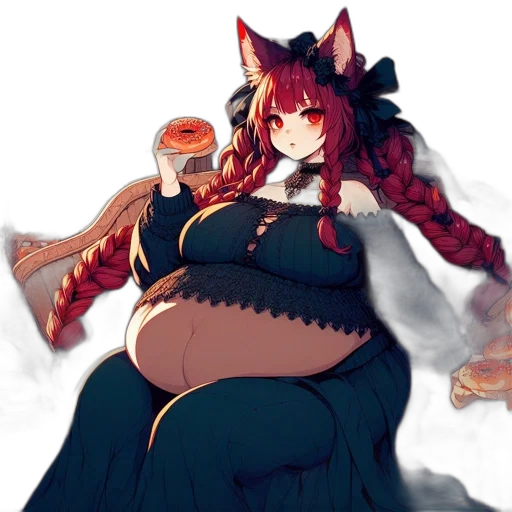 dress, food, dragon, staff transparent PNG cut-out