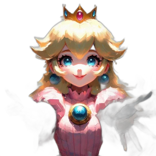 crown, dress, face, staff transparent PNG cut-out