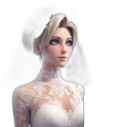 dress, face, concept art, fantasy art transparent PNG cut-out