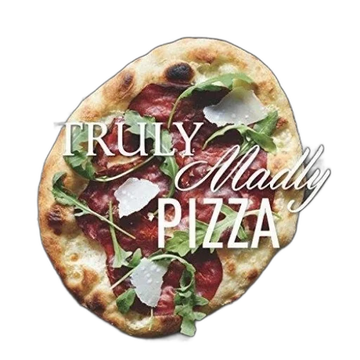 food, truly, madly, pizza transparent PNG cut-out