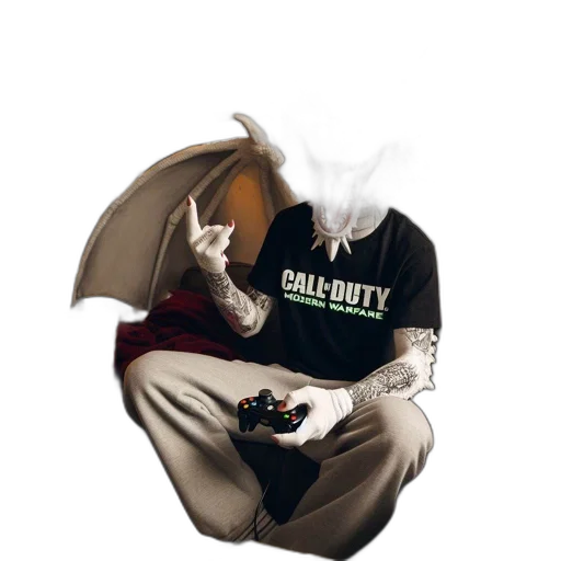 jacket, hat, staff, mask transparent PNG cut-out