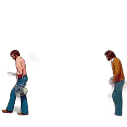 jacket, staff, concept art, 3d render transparent PNG cut-out