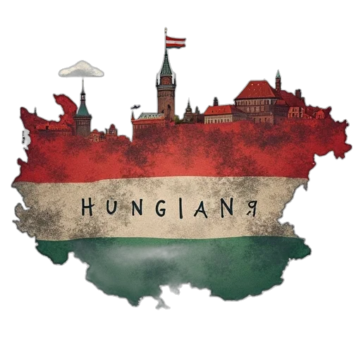concept art, pixel art, hungary, map transparent PNG cut-out