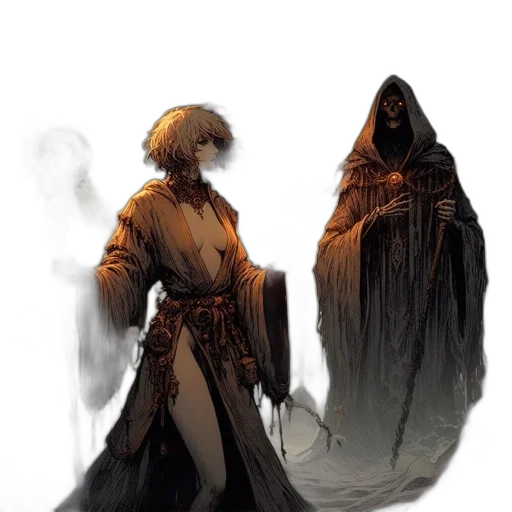 staff, mask, sword, creature transparent PNG cut-out