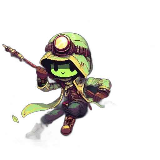 staff, weapon, robot, creature transparent PNG cut-out