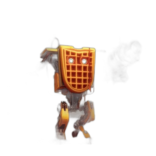 robot, weapon, staff, crown transparent PNG cut-out