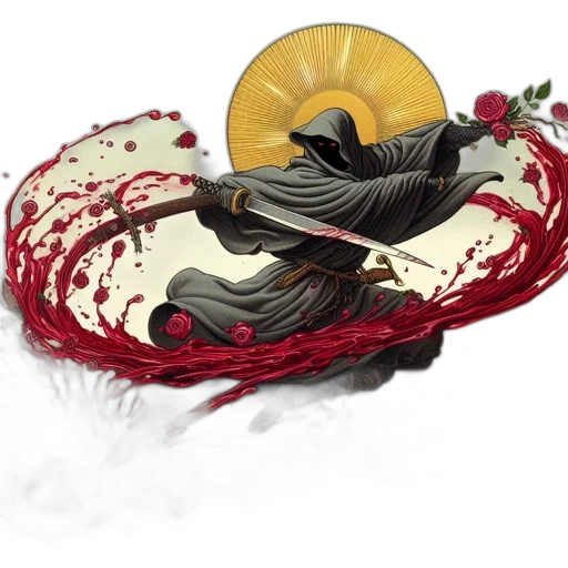 concept art, fantasy art, red, solitary transparent PNG cut-out