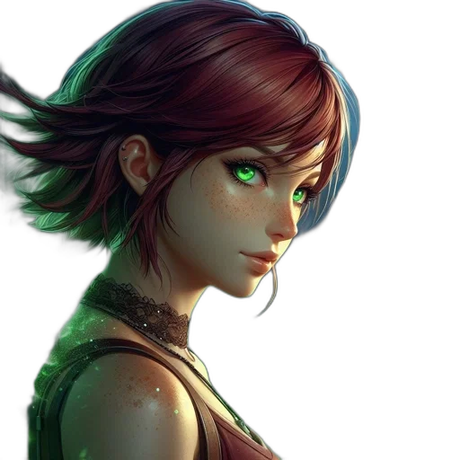 face, fantasy art, concept art, comic book art transparent PNG cut-out