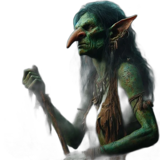 creature, staff, dragon, face transparent PNG cut-out