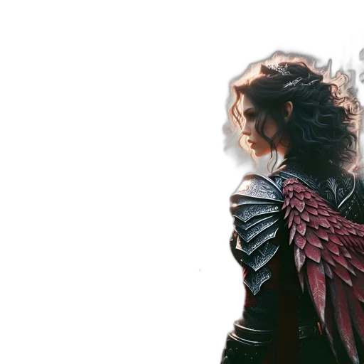dragon, jacket, sword, concept art transparent PNG cut-out
