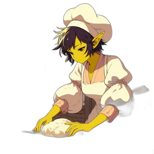 food, hat, staff, pixel art transparent PNG cut-out