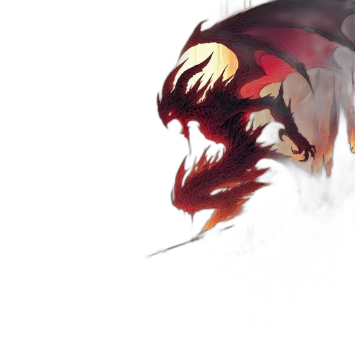 dragon, fantasy art, concept art, watercolor transparent PNG cut-out