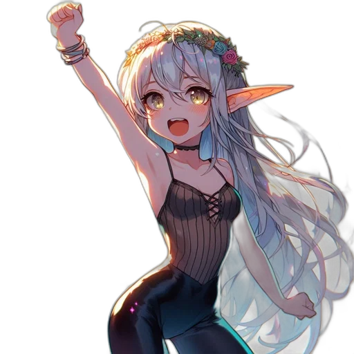 dragon, dress, staff, weapon transparent PNG cut-out