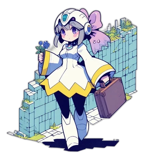 robot, staff, dress, weapon transparent PNG cut-out