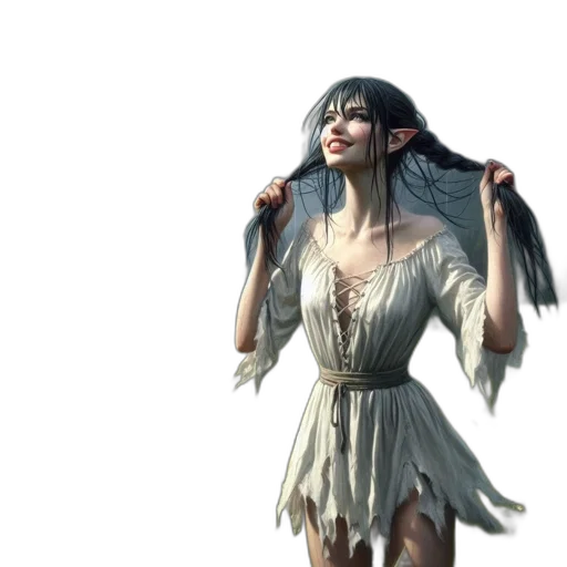 dress, concept art, fantasy art, 3d render transparent PNG cut-out