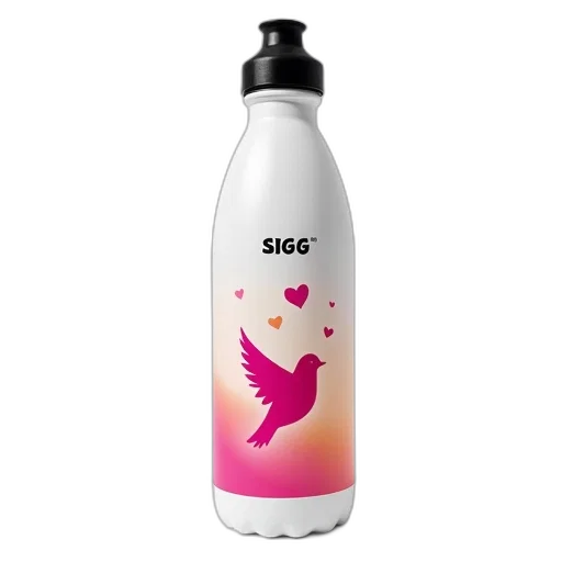 bottle, 3d render, vaporwave, white transparent PNG cut-out