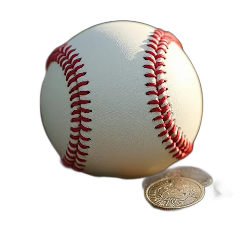 jewelry, 3d render, photorealistic, baseball transparent PNG cut-out