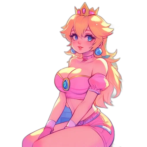 crown, dress, staff, pixel art transparent PNG cut-out