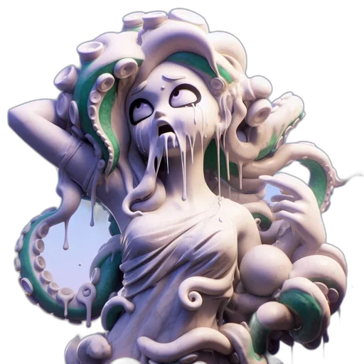 creature, staff, mask, jewelry transparent PNG cut-out