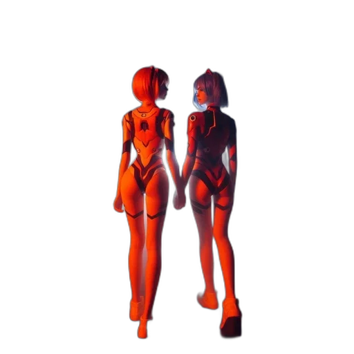 robot, dress, 3d render, concept art transparent PNG cut-out
