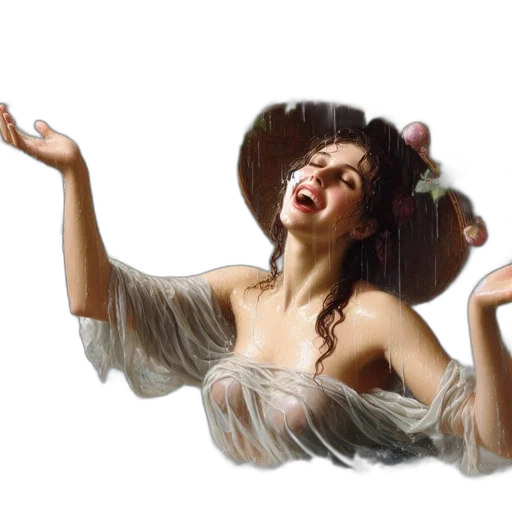 dress, photorealistic, oil painting, fantasy art transparent PNG cut-out