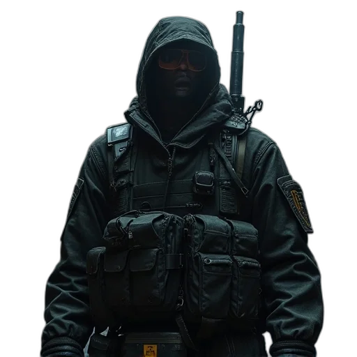jacket, staff, weapon, umbrella transparent PNG cut-out