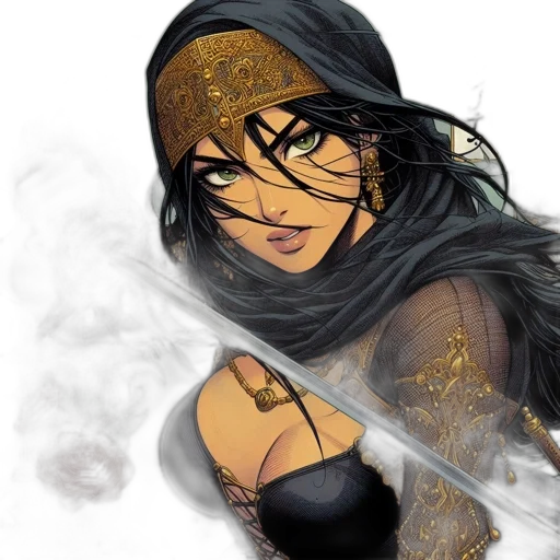 mask, fantasy art, comic book art, concept art transparent PNG cut-out