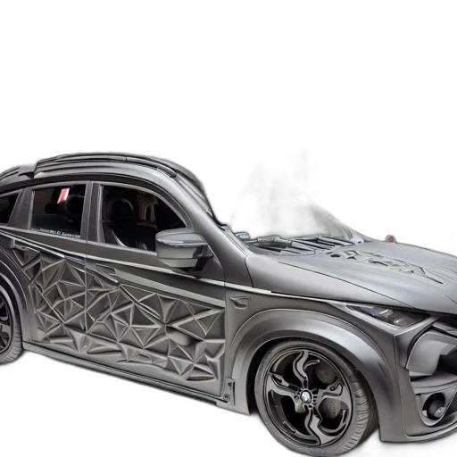 car, 3d render, concept art, photorealistic transparent PNG cut-out