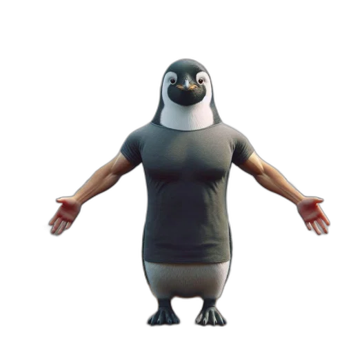 animal, creature, dress, 3d render transparent PNG cut-out