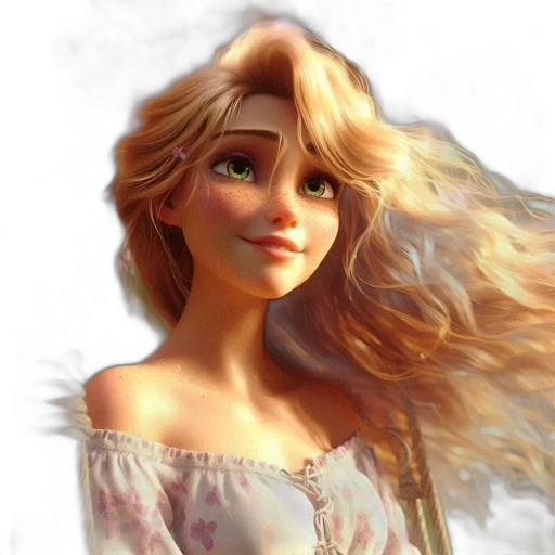 hair, dress, face, fantasy art transparent PNG cut-out