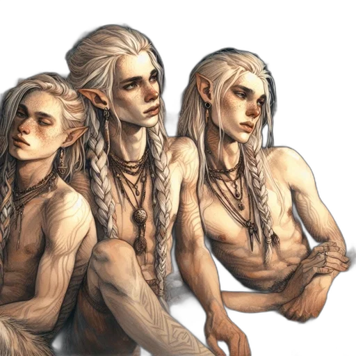 hair, fantasy art, concept art, watercolor transparent PNG cut-out