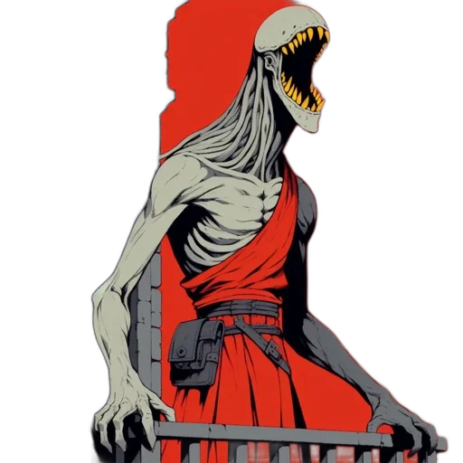 creature, dress, staff, animal transparent PNG cut-out