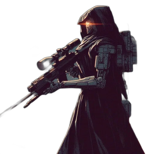 weapon, staff, sword, robot transparent PNG cut-out