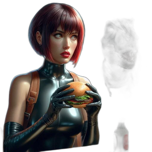 robot, food, concept art, cyberpunk transparent PNG cut-out