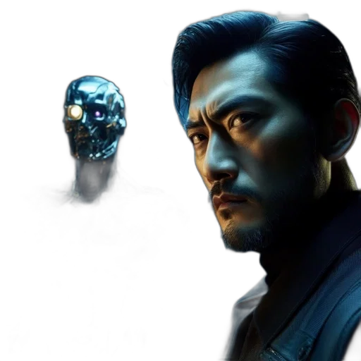 robot, face, mask, concept art transparent PNG cut-out