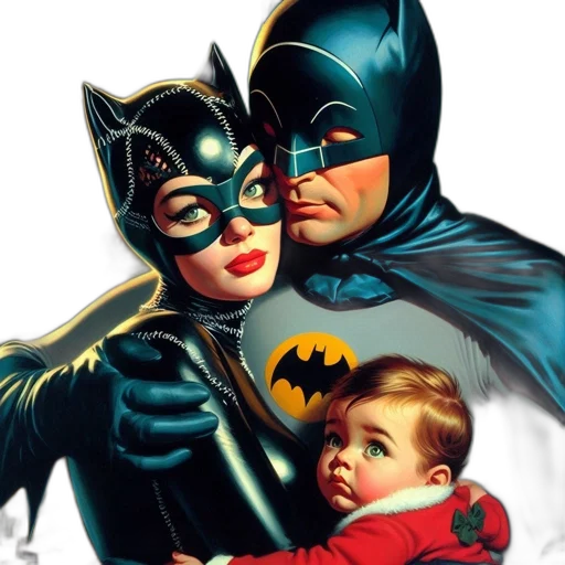 comic book art, photorealistic, concept art, family transparent PNG cut-out