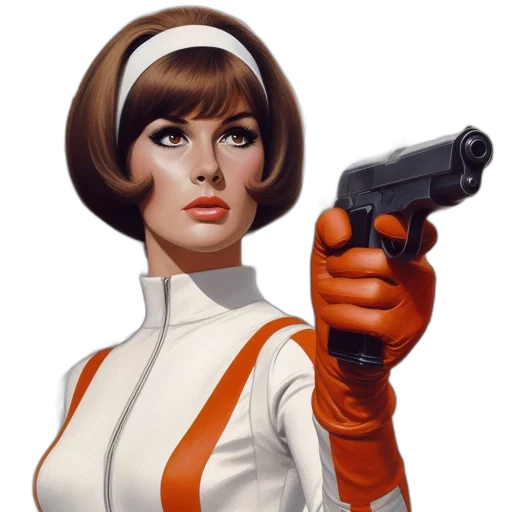 weapon, staff, robot, comic book art transparent PNG cut-out