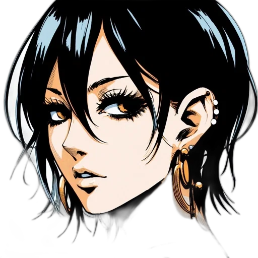 face, jewelry, comic book art, concept art transparent PNG cut-out