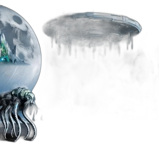 umbrella, concept art, fantasy art, 3d render transparent PNG cut-out