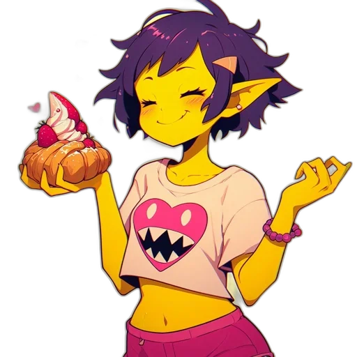 food, creature, staff, pixel art transparent PNG cut-out