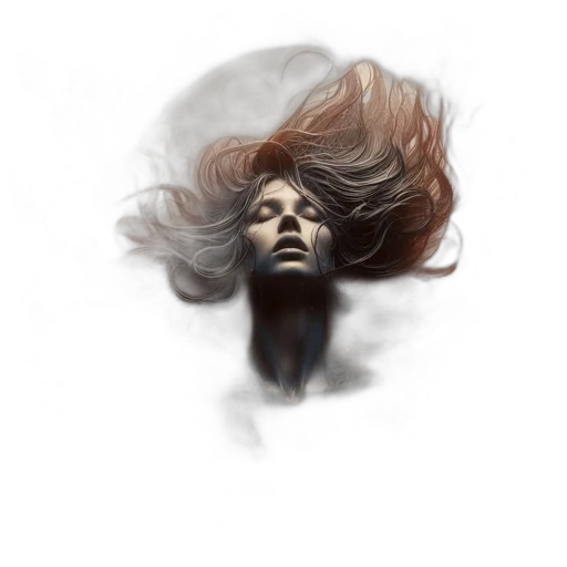 hair, face, mask, creature transparent PNG cut-out