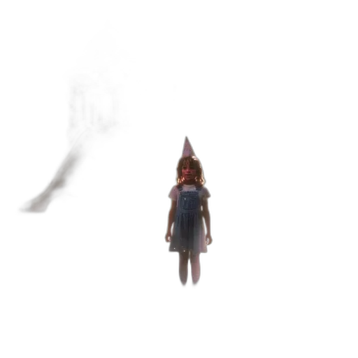 dress, creature, staff, hat transparent PNG cut-out
