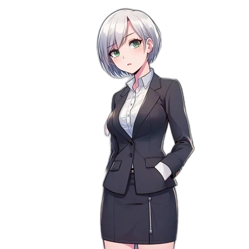 jacket, staff, dress, robot transparent PNG cut-out